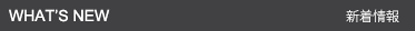WHAT`S NEW 新着情報